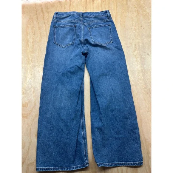 Quince Bella Stretch Relaxed Straight Jeans Atlantic Blue Organic Cotton Size 30 - Picture 5 of 7